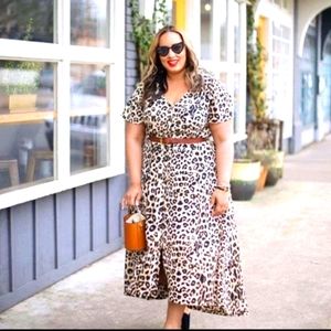 BEAUTICURVE X LANE BRYANT Leopard Maxi Dress